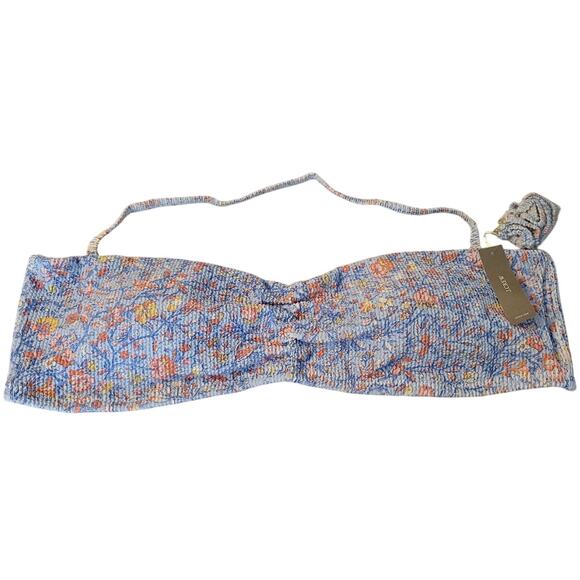 NWT J.Crew Scrunchie Sweetheart Bikini Top Floral Beach Vacation Summer Size 3X - Picture 1 of 7